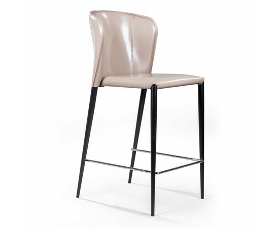 Стул полубарный Albert, кожа капучино | Интернет магазин мебели и декора LifeDekor