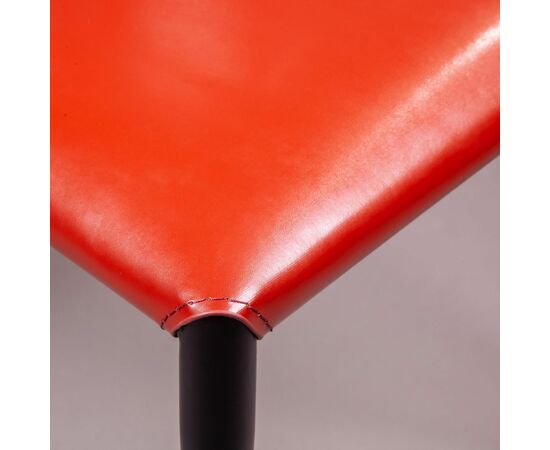 Стул полубарный Albert, кожа ретро-красный, изображение 10 | Интернет магазин мебели и декора LifeDekor