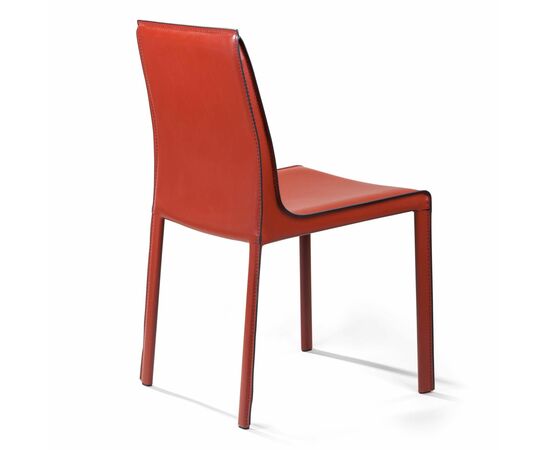 Стул Barrie, кожа ретро-красный, изображение 6 | Интернет магазин мебели и декора LifeDekor