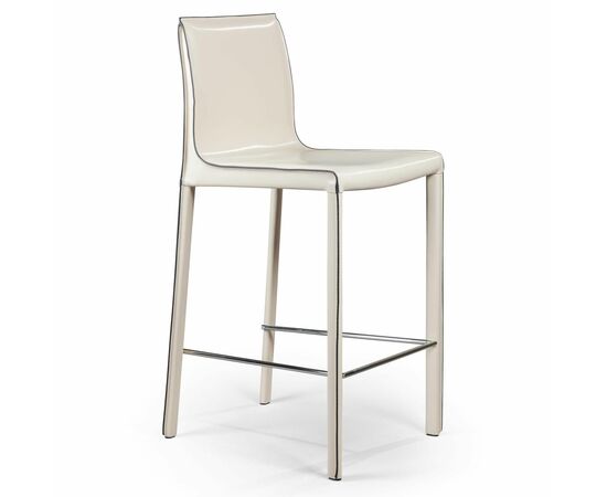 Стул полубарный Barrie, кожа бежевый | Интернет магазин мебели и декора LifeDekor