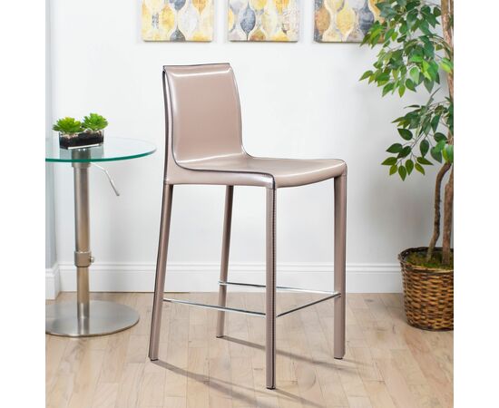 Стул полубарный Barrie, кожа капучино, изображение 2 | Интернет магазин мебели и декора LifeDekor