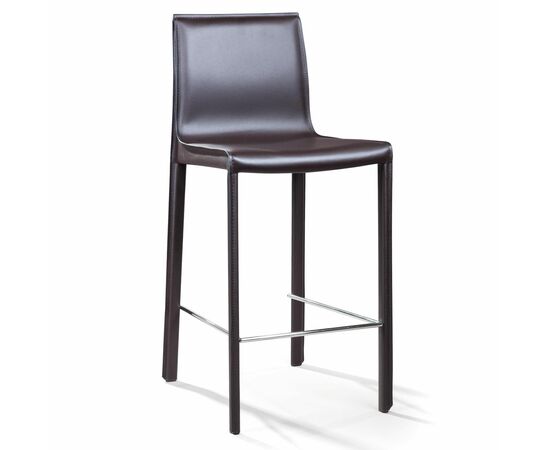 Стул полубарный Barrie, кожа коричневый, изображение 7 | Интернет магазин мебели и декора LifeDekor