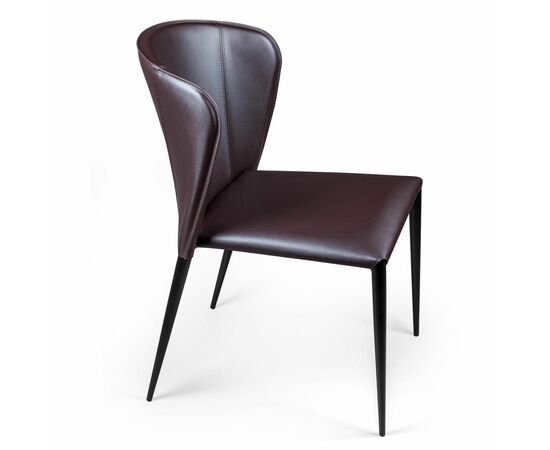 Стул Albert, кожа коричневый, изображение 3 | Интернет магазин мебели и декора LifeDekor