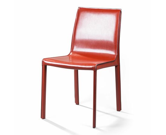 Стул Barrie, кожа ретро-красный, изображение 7 | Интернет магазин мебели и декора LifeDekor