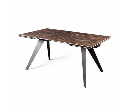 Стол раскладной Grant (160+80), мрамор испанская керамика черный | Интернет магазин мебели и декора LifeDekor