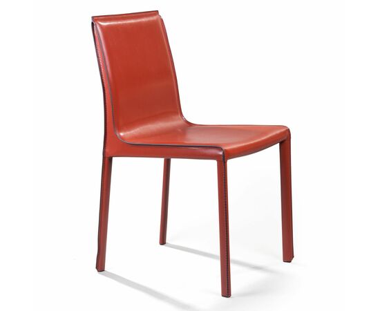 Стул Barrie, кожа ретро-красный, изображение 2 | Интернет магазин мебели и декора LifeDekor