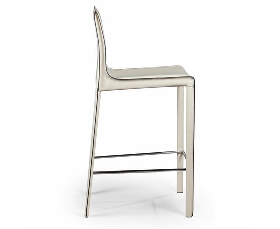 Стул полубарный Barrie, кожа бежевый, изображение 4 | Интернет магазин мебели и декора LifeDekor