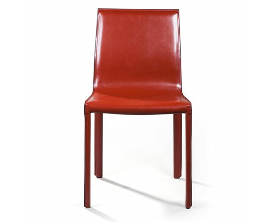Стул Barrie, кожа ретро-красный, изображение 3 | Интернет магазин мебели и декора LifeDekor
