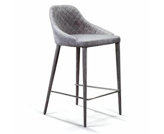 Стул полубарный Douglas, бархат серый, изображение 6 | Интернет магазин мебели и декора LifeDekor