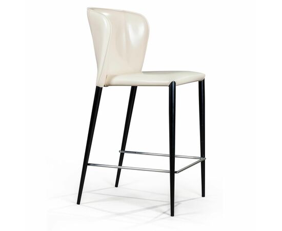 Стул полубарный Albert, кожа бежевый | Интернет магазин мебели и декора LifeDekor