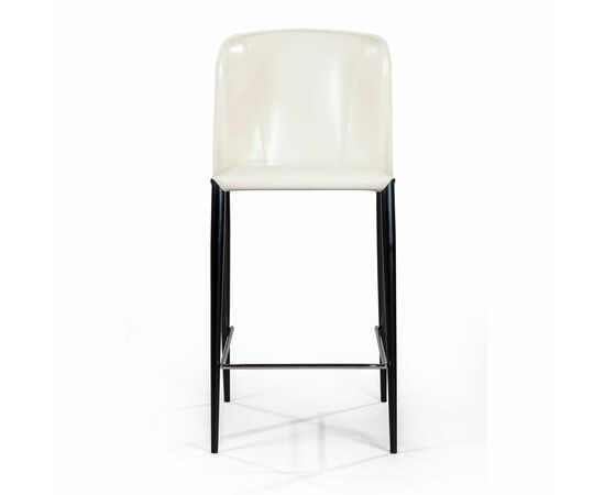 Стул полубарный Albert, кожа бежевый, изображение 3 | Интернет магазин мебели и декора LifeDekor