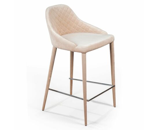 Стул полубарный Douglas, бархат бежевый, изображение 7 | Интернет магазин мебели и декора LifeDekor