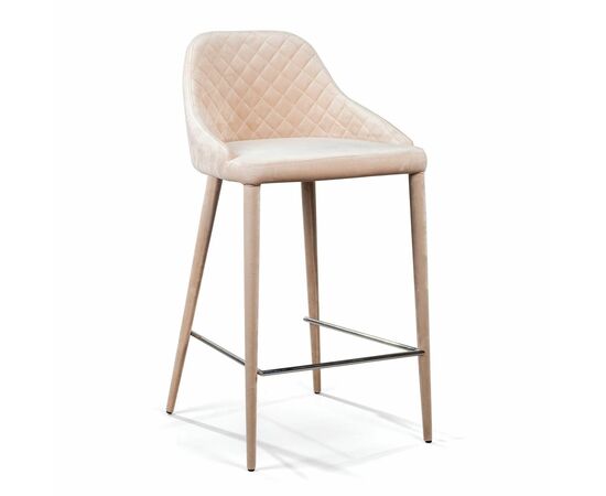 Стул полубарный Douglas, бархат бежевый | Интернет магазин мебели и декора LifeDekor