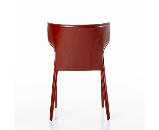 Стул Austin, кожа ретро-красный, изображение 4 | Интернет магазин мебели и декора LifeDekor