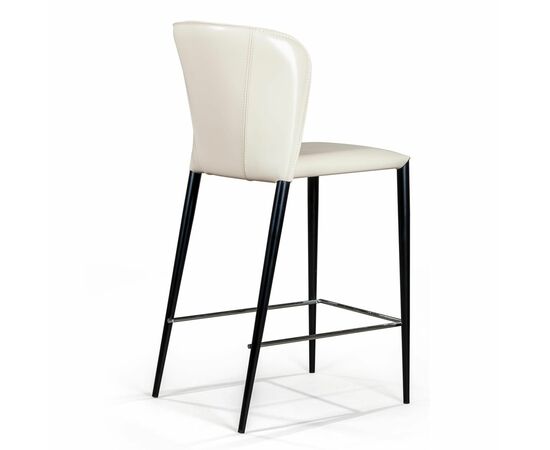 Стул полубарный Albert, кожа бежевый, изображение 6 | Интернет магазин мебели и декора LifeDekor