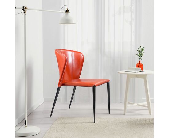 Стул Albert, кожа ретро-красный | Интернет магазин мебели и декора LifeDekor