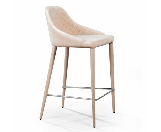 Стул полубарный Douglas, бархат бежевый, изображение 4 | Интернет магазин мебели и декора LifeDekor