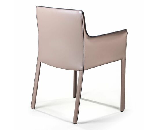 Стул с подлокотниками Barrie, кожа капучино, изображение 6 | Интернет магазин мебели и декора LifeDekor
