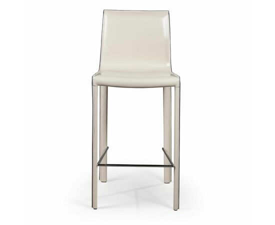 Стул полубарный Barrie, кожа бежевый, изображение 3 | Интернет магазин мебели и декора LifeDekor