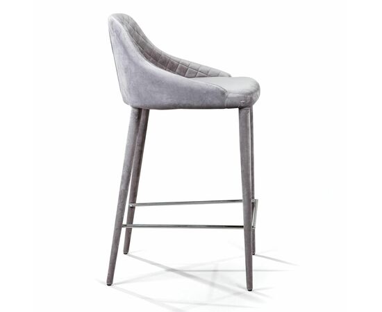 Стул полубарный Douglas, бархат серый, изображение 5 | Интернет магазин мебели и декора LifeDekor