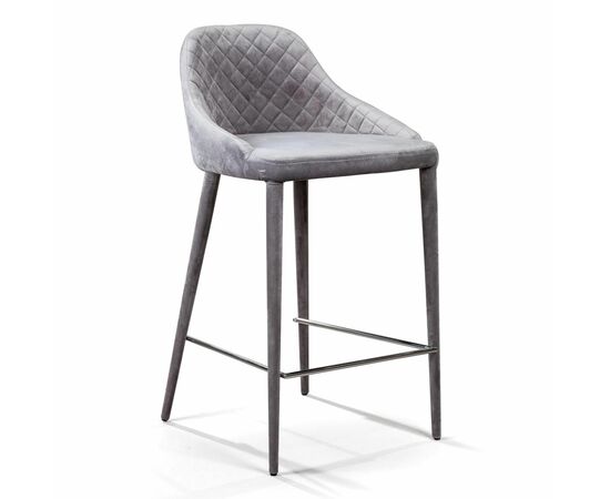 Стул полубарный Douglas, бархат серый | Интернет магазин мебели и декора LifeDekor