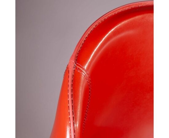 Стул полубарный Albert, кожа ретро-красный, изображение 9 | Интернет магазин мебели и декора LifeDekor