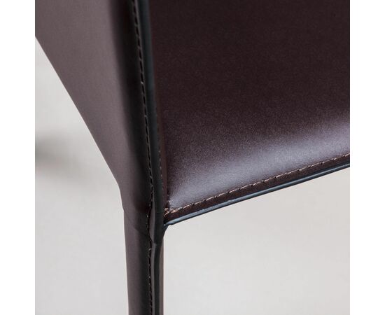 Стул полубарный Barrie, кожа коричневый, изображение 9 | Интернет магазин мебели и декора LifeDekor