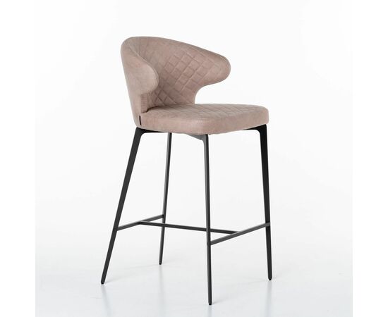 Стул полубарный Richard, замша бежевый, изображение 3 | Интернет магазин мебели и декора LifeDekor