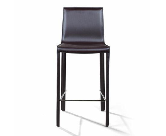 Стул полубарный Barrie, кожа коричневый, изображение 3 | Интернет магазин мебели и декора LifeDekor