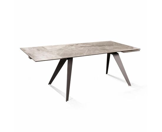 Стол раскладной Grant (160+80), мрамор испанская керамика светлый, изображение 6 | Интернет магазин мебели и декора LifeDekor