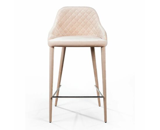 Стул полубарный Douglas, бархат бежевый, изображение 3 | Интернет магазин мебели и декора LifeDekor
