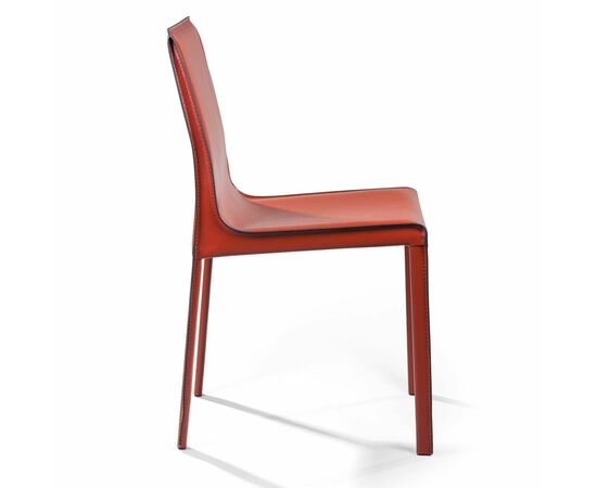 Стул Barrie, кожа ретро-красный, изображение 4 | Интернет магазин мебели и декора LifeDekor