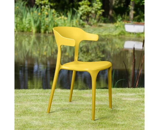 Стул Leo, первичный пластик желтый, изображение 5 | Интернет магазин мебели и декора LifeDekor