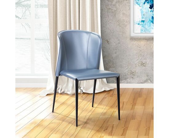 Стул Albert, кожа антрацит, изображение 2 | Интернет магазин мебели и декора LifeDekor