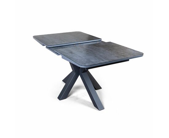 Стол раскладной Lincoln (160+40 см) глазурованное стекло черный, изображение 7 | Интернет магазин мебели и декора LifeDekor