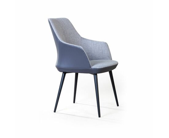 Стул с подлокотниками Frank, рогожка комби серый | Интернет магазин мебели и декора LifeDekor