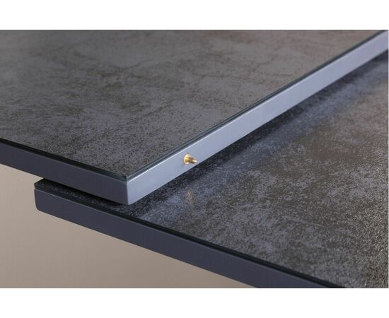 Стол раскладной Lincoln (160+40 см) глазурованное стекло черный, изображение 13 | Интернет магазин мебели и декора LifeDekor