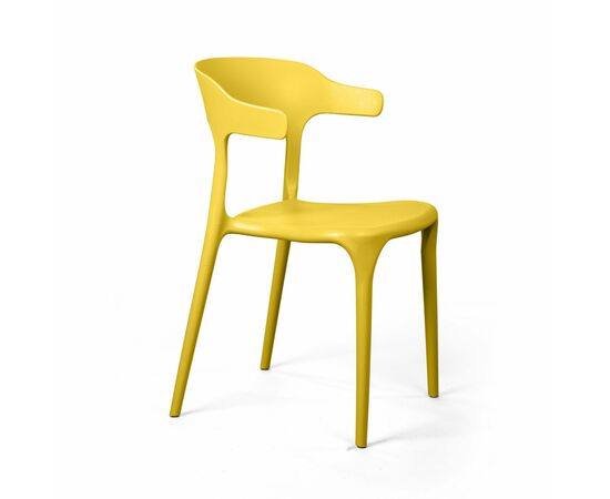 Стул Leo, первичный пластик желтый, изображение 2 | Интернет магазин мебели и декора LifeDekor