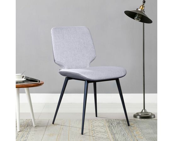 Стул Adam, рогожка комби серый, изображение 2 | Интернет магазин мебели и декора LifeDekor