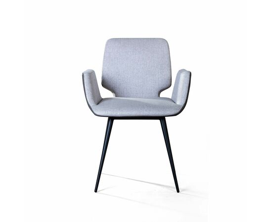 Стул с подлокотниками Adam, рогожка комби серый, изображение 4 | Интернет магазин мебели и декора LifeDekor