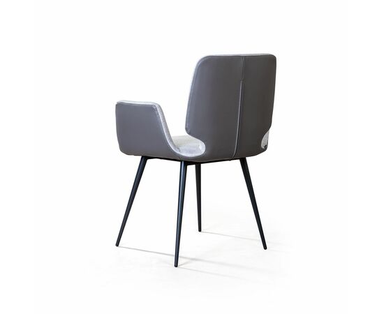 Стул с подлокотниками Adam, рогожка комби серый, изображение 8 | Интернет магазин мебели и декора LifeDekor