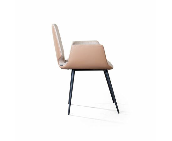 Стул с подлокотниками Adam, рогожка комби бежевый, изображение 5 | Интернет магазин мебели и декора LifeDekor