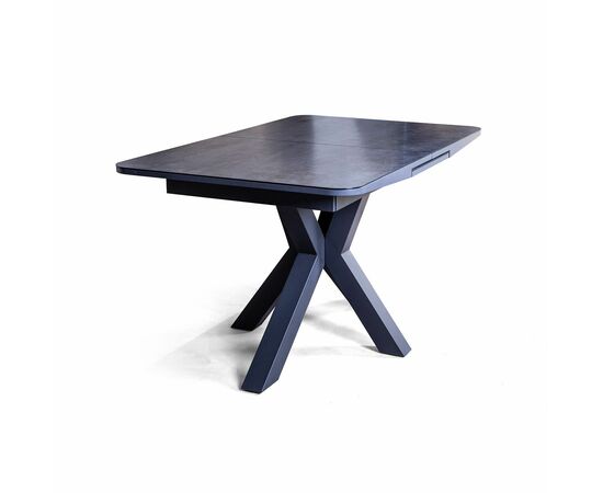 Стол раскладной Lincoln (160+40 см) глазурованное стекло черный, изображение 6 | Интернет магазин мебели и декора LifeDekor