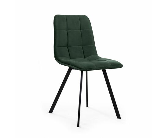 Стул UNO, бархат зелёный  19/ чёрный профиль | Интернет магазин мебели и декора LifeDekor