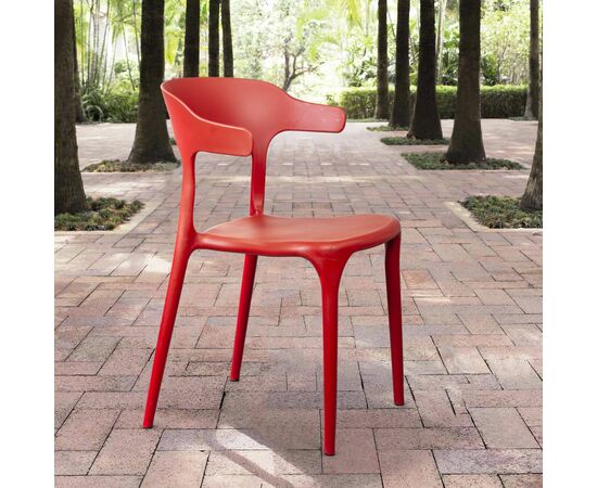 Стул Leo, первичный пластик красный | Интернет магазин мебели и декора LifeDekor