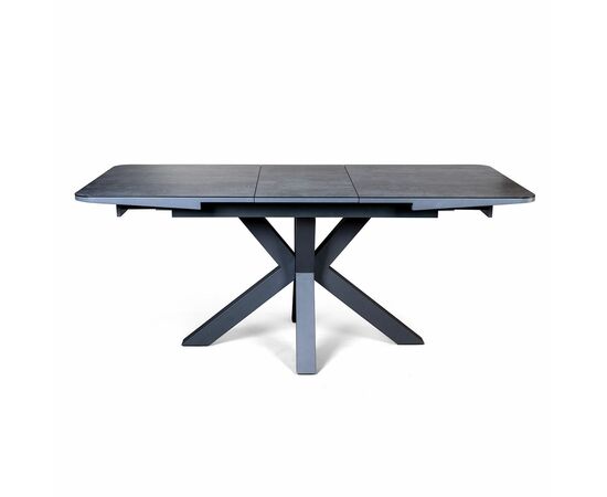 Стол раскладной Lincoln (160+40 см) глазурованное стекло черный, изображение 8 | Интернет магазин мебели и декора LifeDekor