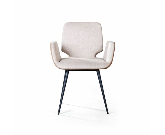 Стул с подлокотниками Adam, рогожка комби бежевый, изображение 3 | Интернет магазин мебели и декора LifeDekor