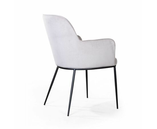 Стул с подлокотниками Barkley, микровелюр серый, изображение 6 | Интернет магазин мебели и декора LifeDekor