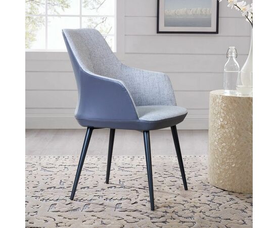 Стул с подлокотниками Frank, рогожка комби серый, изображение 2 | Интернет магазин мебели и декора LifeDekor