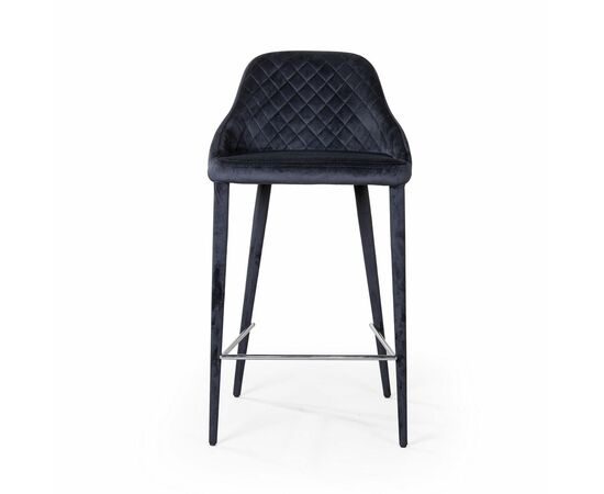 Стул полубарный Douglas, бархат чёрный, изображение 3 | Интернет магазин мебели и декора LifeDekor